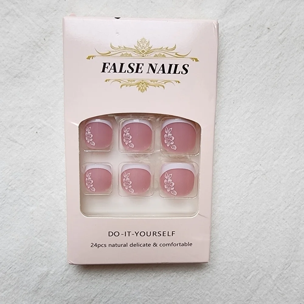 24 Pieces Fake Toe Press On Nails